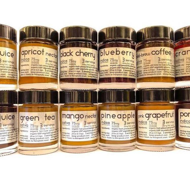 Blacktop Organic Elixir - 75mg THC in 3 servings.  All-natural organic cold-pressed juice drink infused with coldwater h