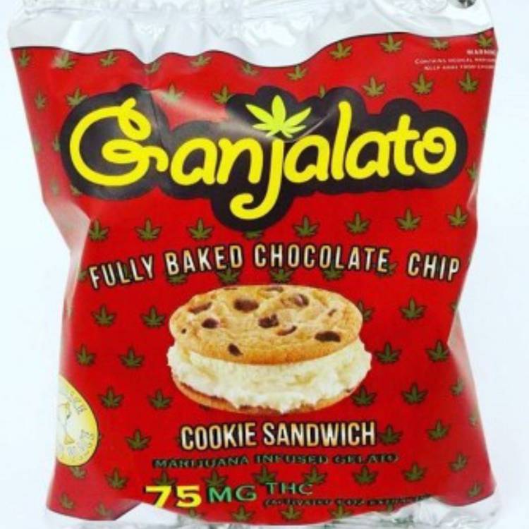 Ganjalato Ice Cream Sandwich - 75mg - Edible