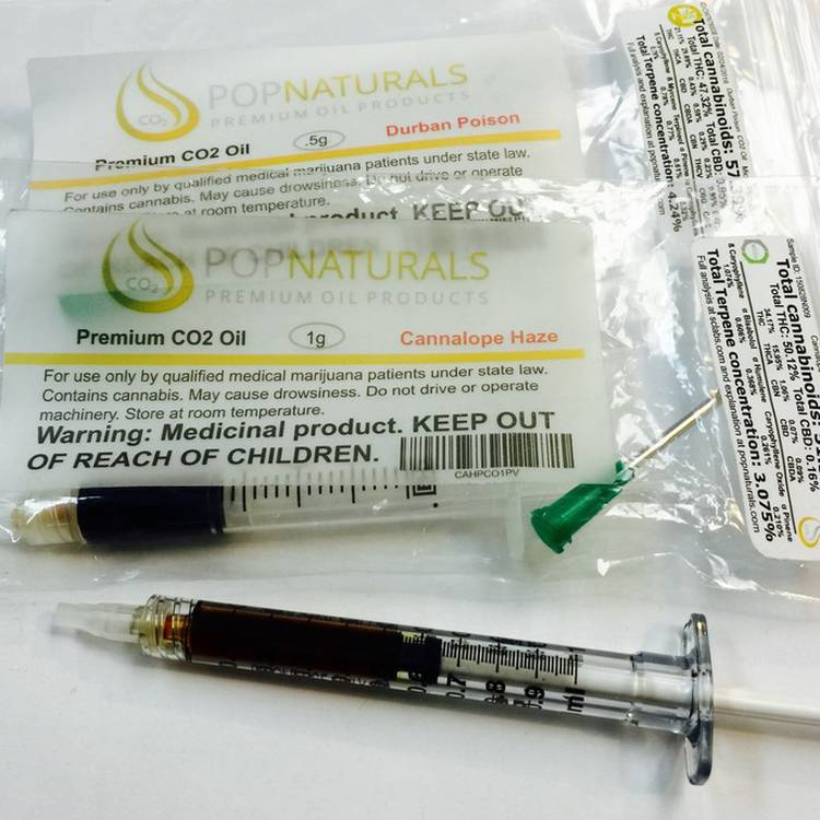 Pop Naturals- CO2 Syringe - assorted strains. Easy to dispense syringe. CO2 extracted.   - Concentrate