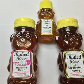 Baked Bee's Medicated Honey (Small) - Small honey bear. - Edible