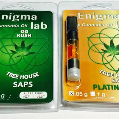 Enigma Lab - .5g Super pure cannabis oil. Comes in OG Kush and Platinum OG. 78% THC and 0.23% CBD - Concentrate