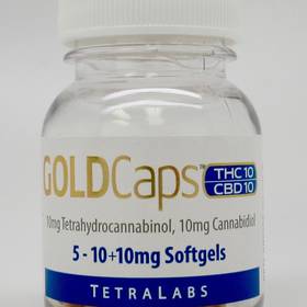 GoldCaps™ THC+CBD 1:1 Oral Softgel Capsules