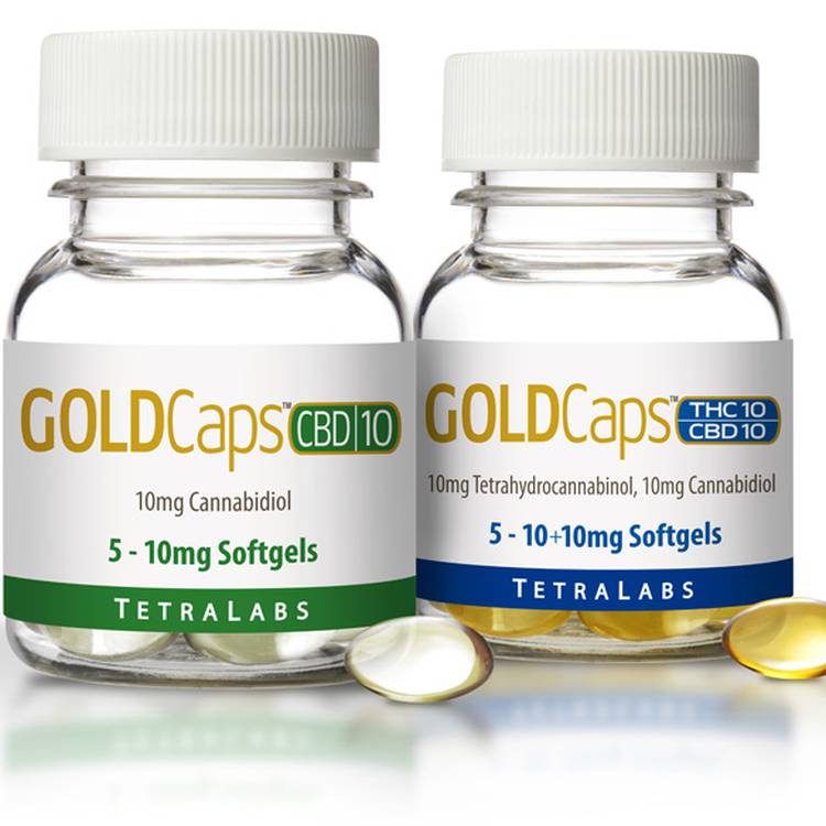 GoldCaps™ THC+CBD 1:1 Oral Softgel Capsules