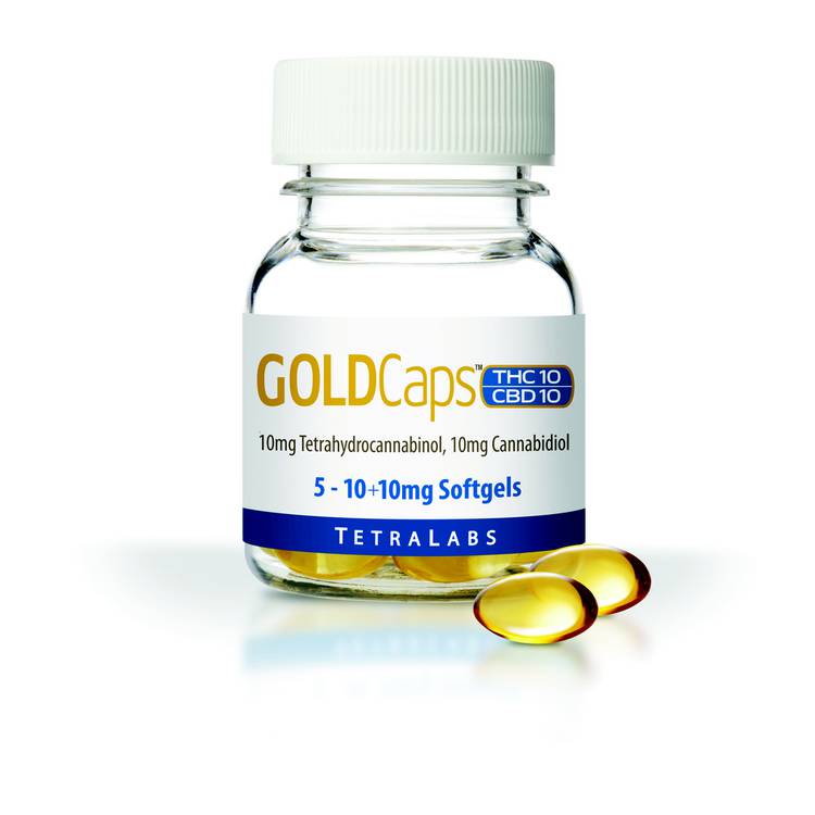 GoldCaps™ THC+CBD 1:1 Oral Softgel Capsules