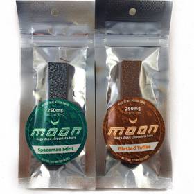 MOON Mega dose Chocolate Bars - 250mg active THC. Spaceman Mint or Blasted Toffee - Edible