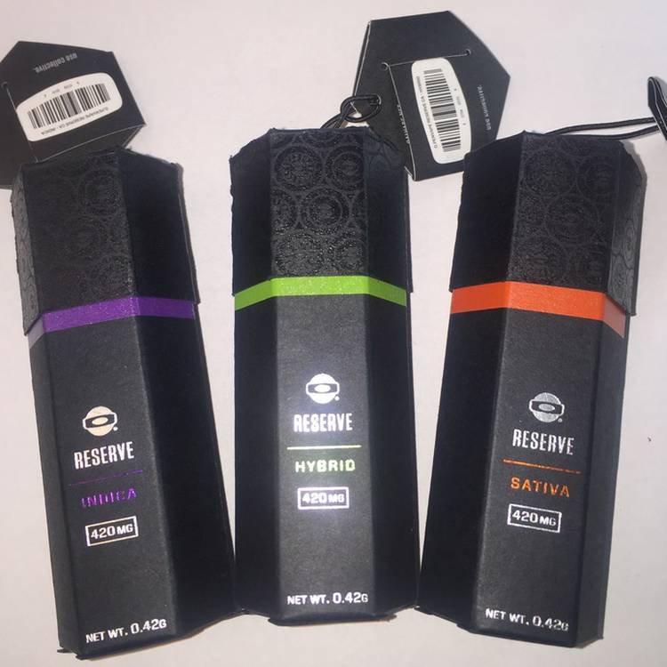 O Pen Reserve Vapes - Indica, Sativa, and Hybrids available. 68% THC lab tested - Concentrate