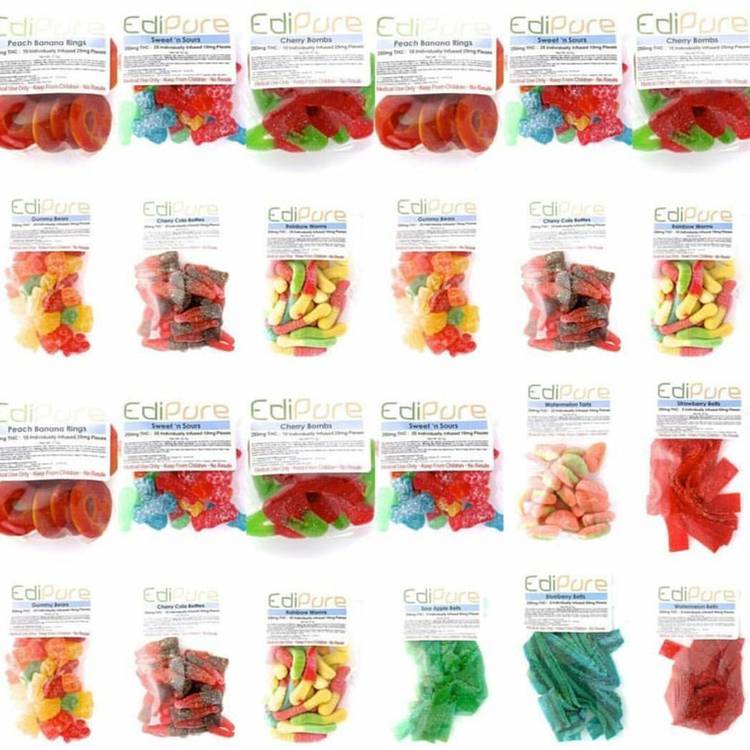 Edi Pure 250mg - Variety of Medicated Candy Products - Edible