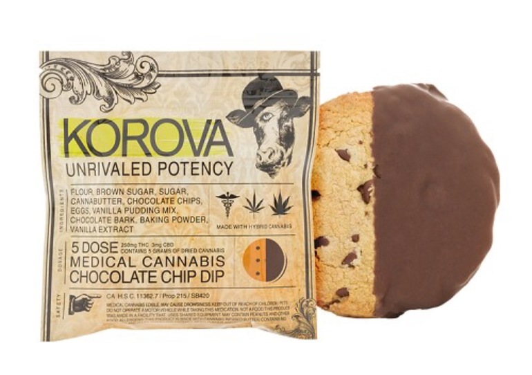 Korova 5 Dose - Chocolate Chip Cookie, Peanut Butter Dip Cookie, Reverse Dip Cookie, and Mint Chocolate Cookie.  - Edibl