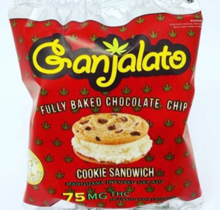 Ganjalato Ice Cream Sandwich - 75mg - Edible