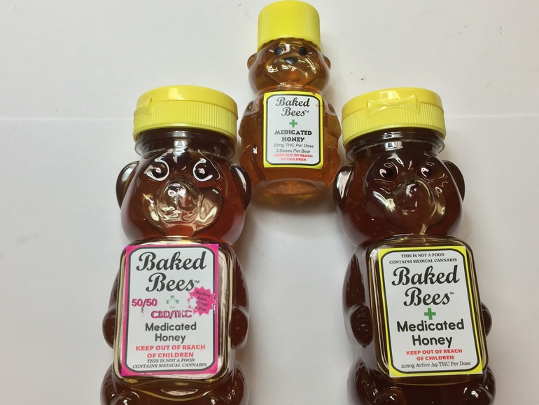 Baked Bee's Medicated Honey (Small) - Small honey bear. - Edible