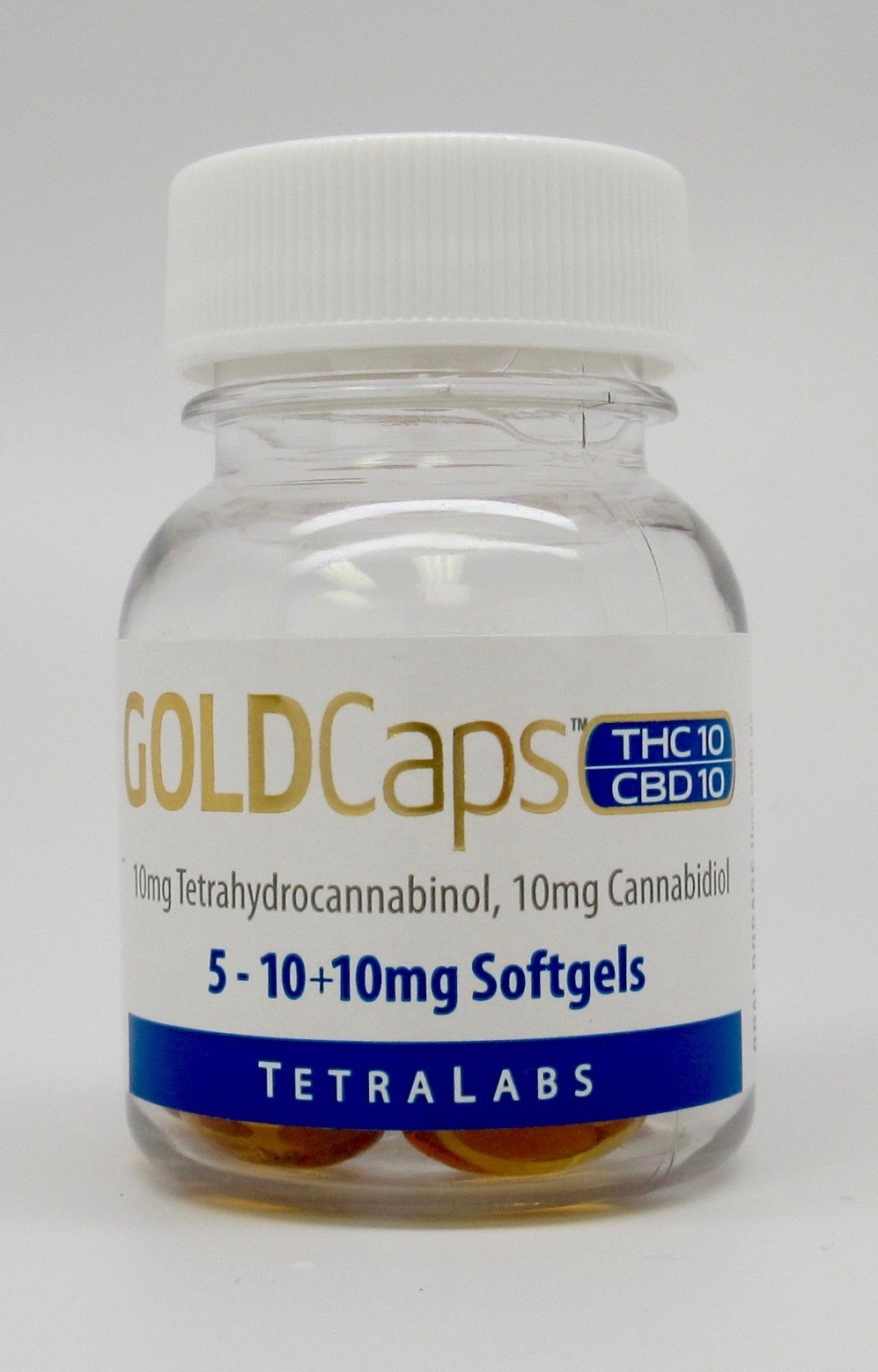 GoldCaps™ THC+CBD 1:1 Oral Softgel Capsules