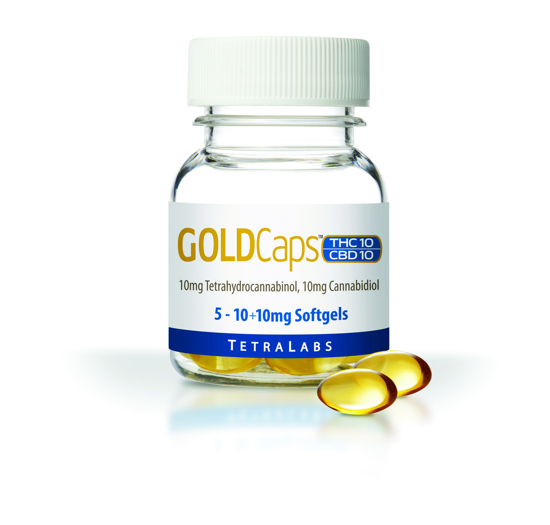 GoldCaps™ THC+CBD 1:1 Oral Softgel Capsules